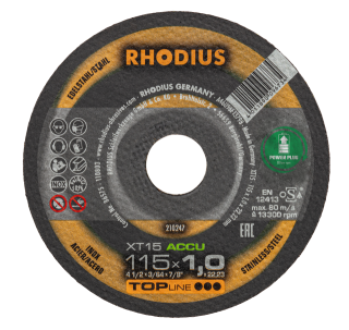 Rhodius XT15 ACCU 115x1,0x22,23 Řezný kotouč Bal. 10